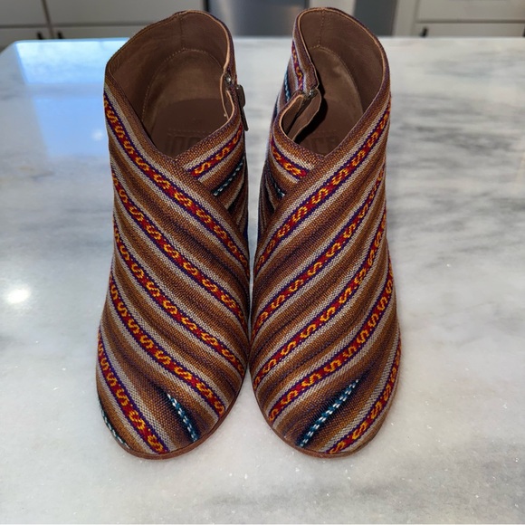 Fortress of Inca Ankle Boots Booties-Multicolor Canvas-Made in Peru-US Size 8 - Picture 3 of 10